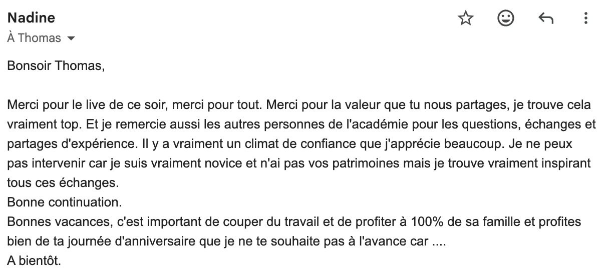 Témoignage de Nadine