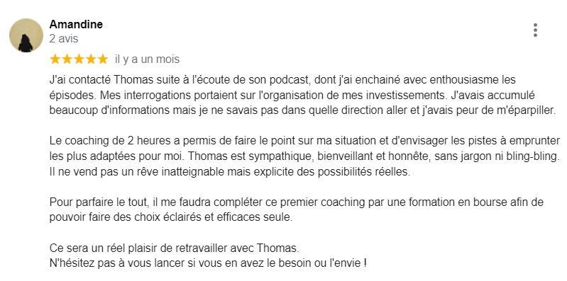 Témoignage de Amandine — Coaching